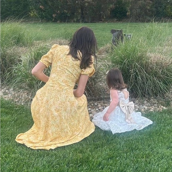 Reformation Naira Yellow Floral Dress NWT sz 8 Golden Meadow - Picture 8 of 10